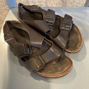 Birkenstock Milano 42, Brown Leather